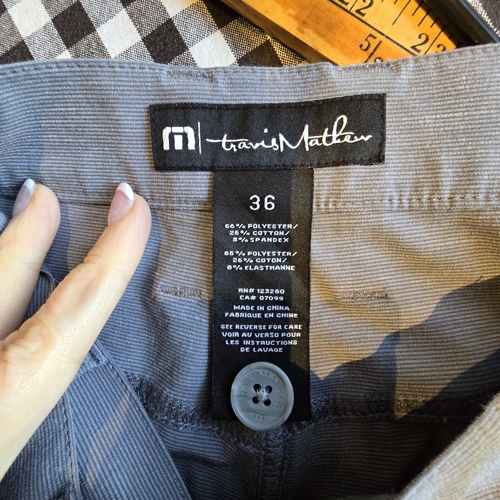 Travis Mathew Pants Mens 36 x33 Gray Chino Stretch Golf Casual Pockets (38×32.5) - Picture 11 of 15